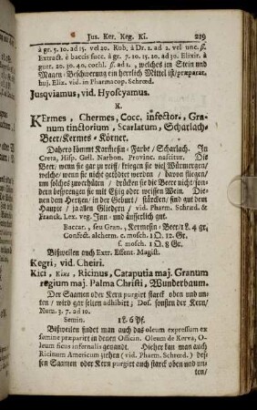 KErmes, [...] Scharlach-Beer [...] – Lyncis Lapis [...]