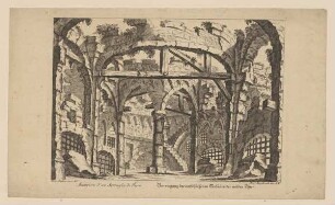Eingangsbereich vor den Käfigen wilder Tiere (Righini, Engelbrecht, Theatralische Veränderungen, 1730)