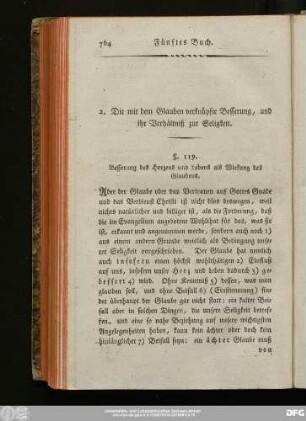 §. 119. Besserung des Herzens und Lebens als Wirkung des Glaubens.
