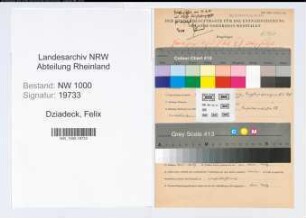 Entnazifizierung Felix Dziadeck, geb. 17.01.1909 (Arzt)