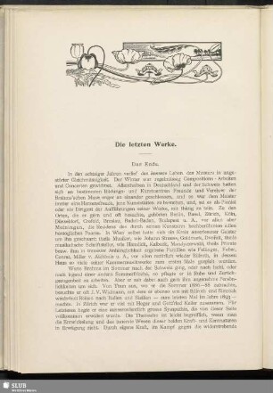 Die letzten Werke