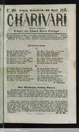 Eine Weissagung Ludwig Börne’s