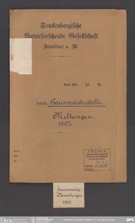 Bewerbungen auf die Hausmeisterstelle
