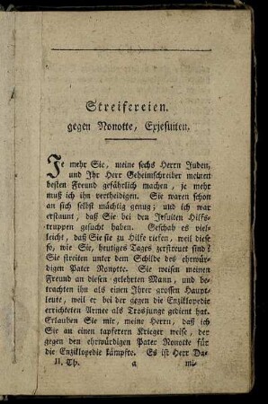 Streifereien. gegen Nonotte, Exiesurten.