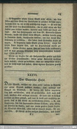 XXXVI. Der Bayrische Hiesel