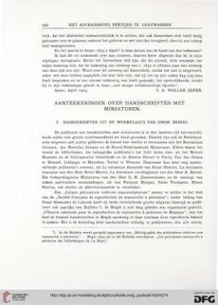 3.Ser. 4.1924: Aanteekeningen over Handschriften met Miniaturen, [1]