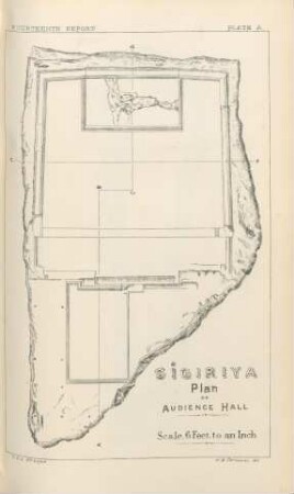 Plate A. Sîgiriya. Plan of Audience Hall