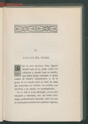 XII. - A la luz del fogón