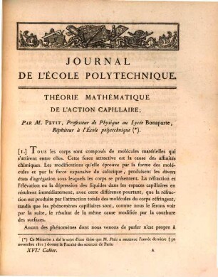 Journal de l'Ecole Polytechnique. 9 = Cah. 16. 1813