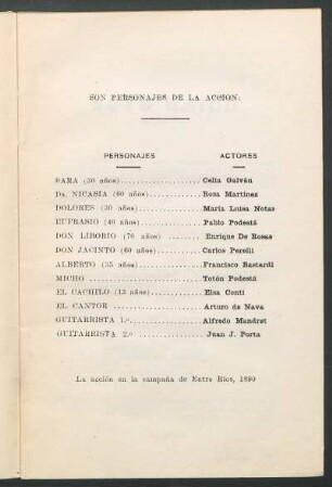 Son personajes de la acción