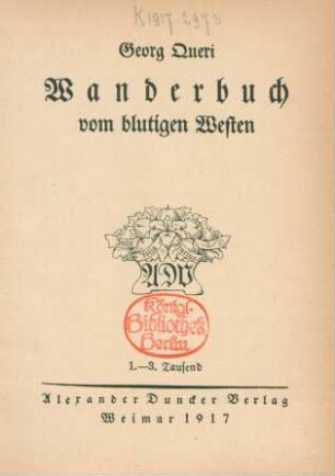 Wanderbuch vom blutigen Westen