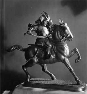 Reiterfigur des Saigi Takamoi (Samurai) als Zinnfigur