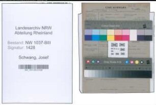 Entnazifizierung Josef Schwang , geb. 15.03.1901 (Inspektor)