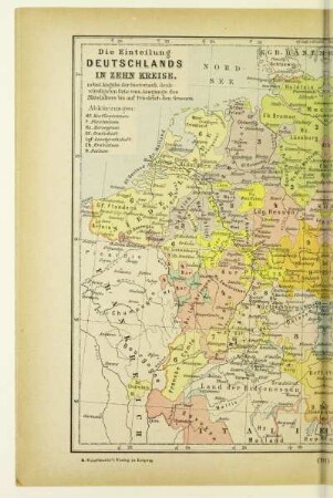 Die Einteilung Deutschlands in zehn Kreise