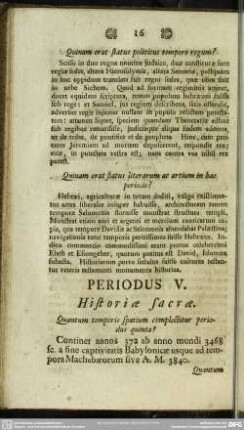 Periodus V. Historiae Sacrae