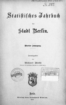 Stempel: Ministerium des Innern ; Notiz: Ministerium des Innern. B. 502