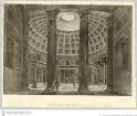 Rom, Innenraum des Pantheons (S. Maria della Rotonda), vom Vestibül aus gesehen