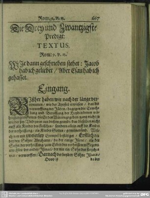 Die Drey und Zwantzigste Predigt
