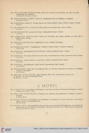 X. Möbel (Nr. 542-545)