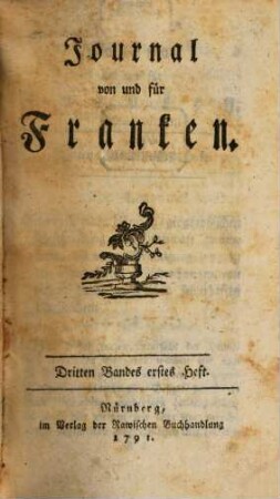 Journal von und für Franken. 3. 1791