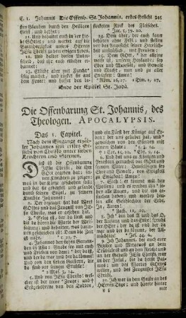 Die Offenbarung St. Johannis, des Theologen. Apocalypsis.