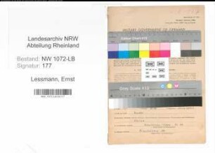 Entnazifizierung Ernst Lessmann , geb. 05.01.1891 (Gastwirt)