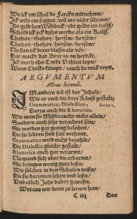 Argumentum Actus Secundi.