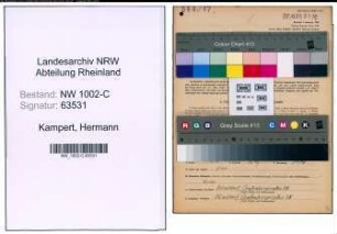 Entnazifizierung Hermann Kampert, geb. 09.04.1903 (Kaufmann)