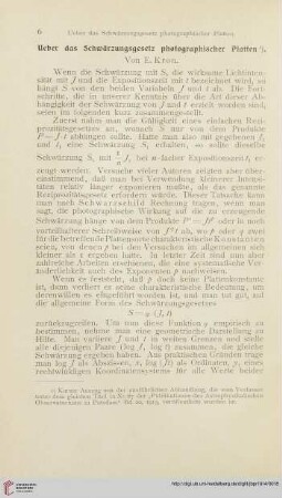 Ueber das Schwärzungsgesetz photographischer Platten