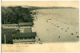 Zoppot. Strand und Bäder