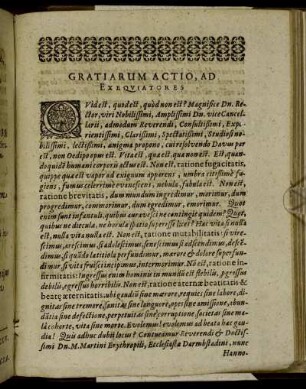 Gratiarum Actio, Ad Exequiatores