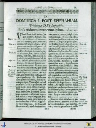 Dominica I. post Epiphaniam.