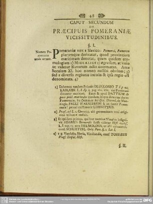 Caput Secundum De Praecipuis Pomeraniae Vicissitudinibus