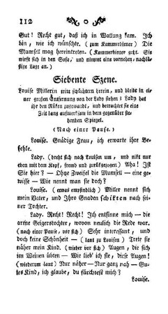 Siebente Szene. Louise Millerin tritt schüchtern herein...