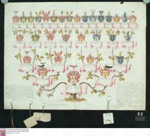 Ahnenprobe des Wilhelm Christian v. d. Busche. - ausgefertigt 1802 September 16, Pergament