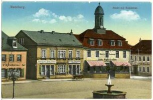 Radeburg. Markt mit Ratskeller