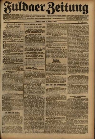 Ausgabe vom Montag, den 11. März 1918.