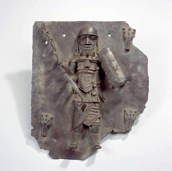 Relief plate with military leader