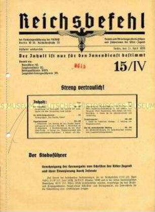 Mitteilungsblatt der Reichsjugendführung der NSDAP für HJ-Funktionäre
