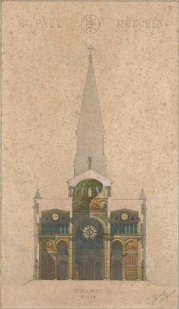 Beisbarth, C; München; St. Paul - Querschnitt