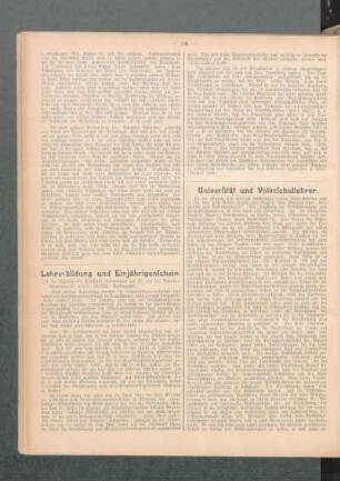 Universität und Volksschullehrer