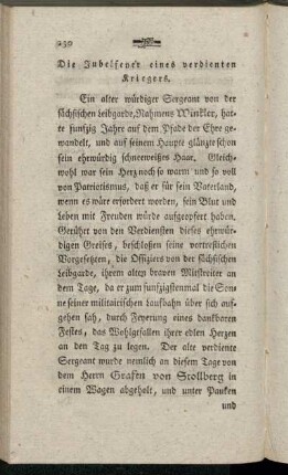Die Jubelfeyer eines verdienten Kriegers.