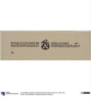Direktion der Reichsdruckerei Berlin