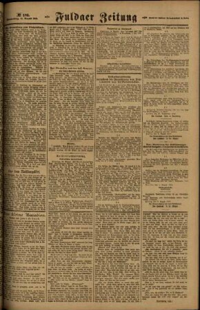 Zweite Ausgabe vom Donnerstag, den 14. August 1919.