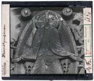 Autun: Kathedrale Saint-Lazare, Westportal, Tympanon, Christus, oberer Teil