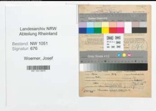 Entnazifizierung Josef Woerner , geb. 03.06.1909 (Ingenieur)