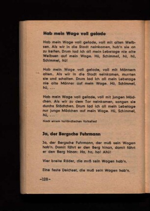 Ja, der Bergsche Fuhrmann