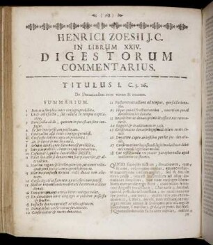 In Librum XXIV. Digestorum Commentarius. - In Librum XXVI. Digestorum Commentarius.