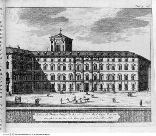 Les delices de l'Italie... 6 Bände. (2. und 3. Band), 3. Band, Falttafel vor Seite 107: Palais du Prince Pamphile ...