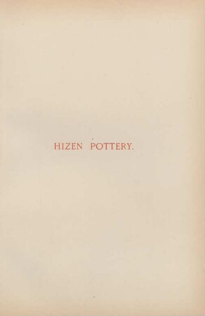 Hizen pottery.